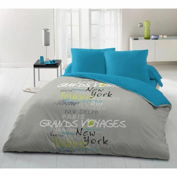 Juego de S banas HOME LINGE PASSION Gris Azul 220 x 240 cm