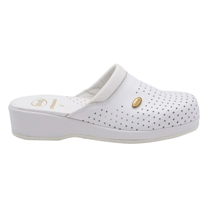 Zuecos Scholl Clog Backguard Blanco 2