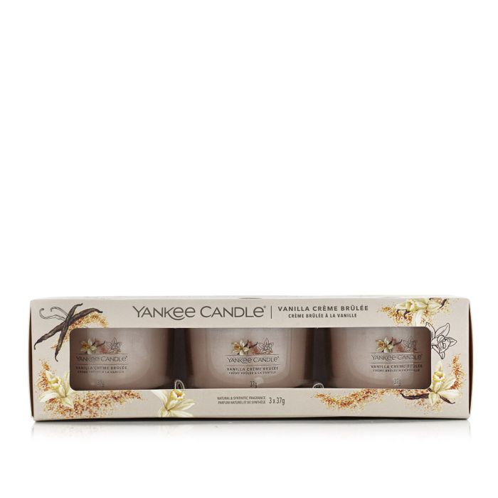 Set de Velas Perfumadas Yankee Candle Vanilla Crème Brûlée 37 g 3 Unidades