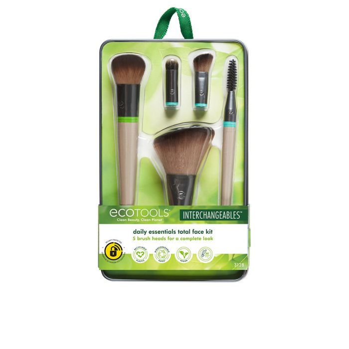 Set de Brochas de Maquillaje Ecotools Daily Essentials Total Face Kit 8 Piezas