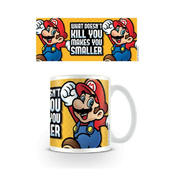 Taza Mug Super Mario MAKES YOU SMALLER Blanco 315 ml 1