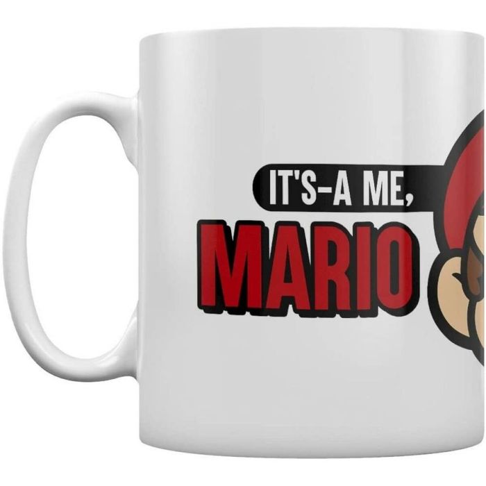 Taza Mug Super Mario ITS A ME - MARIO Blanco Rojo 315 ml 3