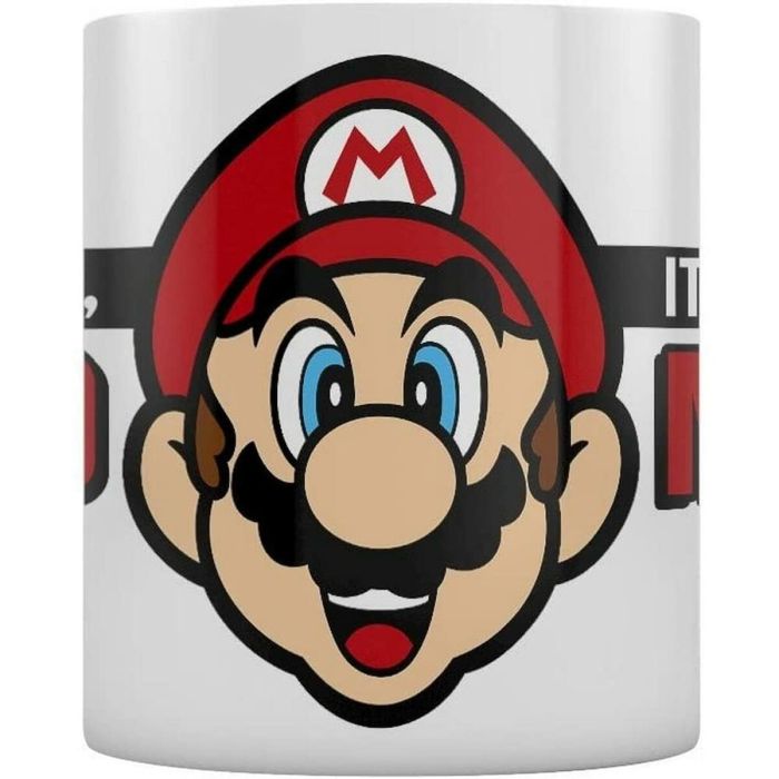 Taza Mug Super Mario ITS A ME - MARIO Blanco Rojo 315 ml 2