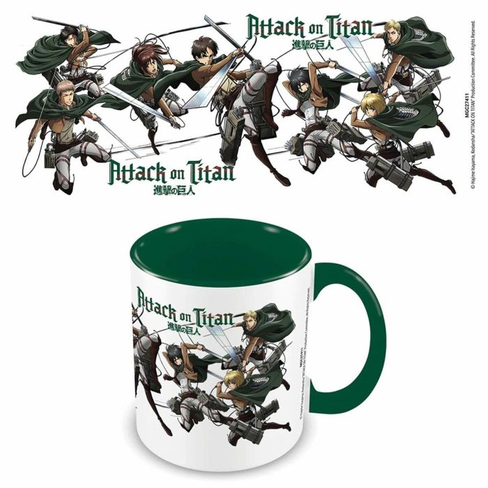 Taza Mug Attack on Titan MGC27411 Blanco Verde 315 ml 1