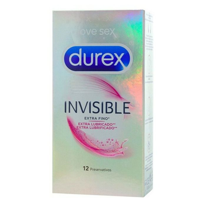 Preservativos Invisibles Extra Lubricados Durex Invisible (12 uds) 1