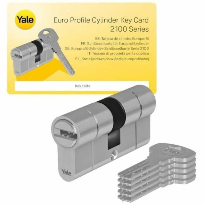 Cilindro de seguridad Yale 40 x 40 mm Latón 5 Cilindro de seguridad Yale 40 x 40 mm Latón 5