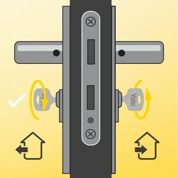 Cilindro de seguridad Yale 40 x 40 mm Latón 3