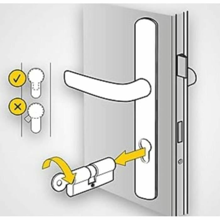 Cilindro de seguridad Yale 40 x 40 mm Latón 1