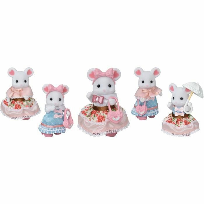 Playset Sylvanian Families The fashion suitcase and big sister marshmallow mouse For Children 1