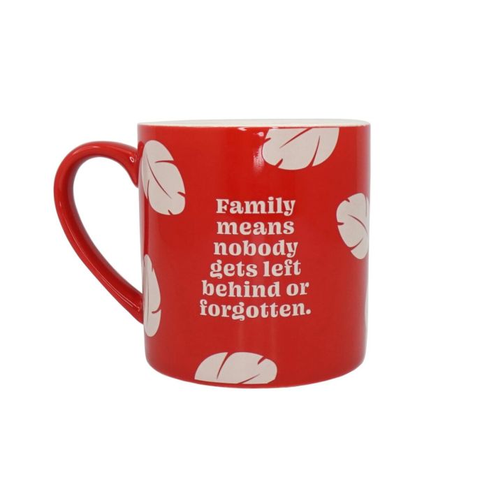 Taza Mug Stitch OHANA MEANS FAMILY Rojo 310 ml 1