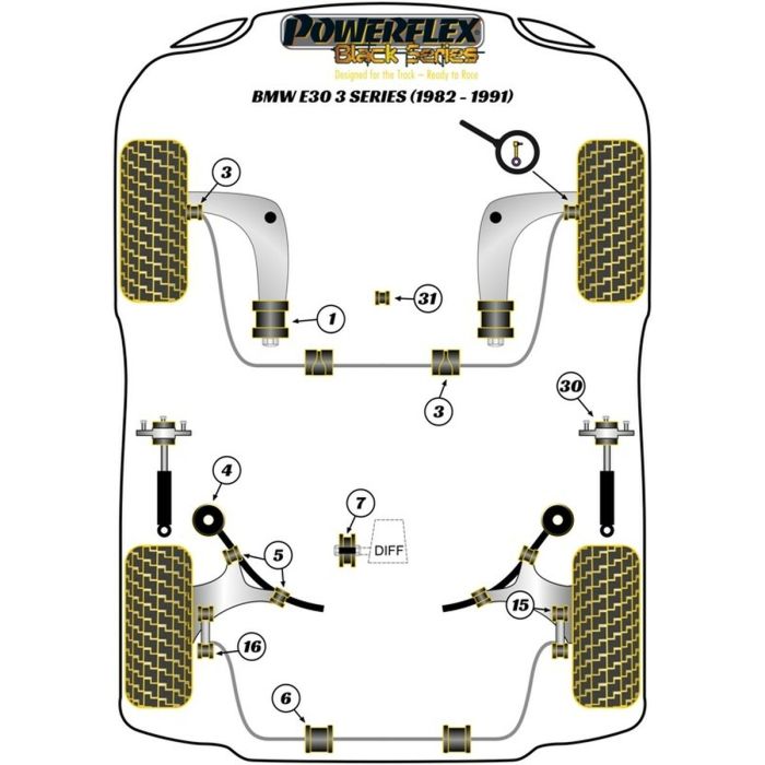 Silentblock Powerflex PFF5-303 Inferior Delantera (2 Unidades) 1