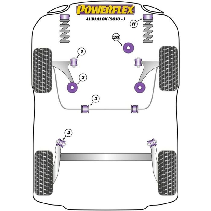 Silentblock Powerflex PFF85-620 Soporte del motor (1 unidad) 3