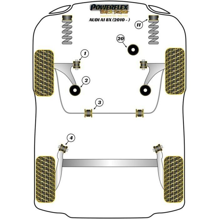 Silentblock Powerflex PFF85-620 Soporte del motor (1 unidad) 2