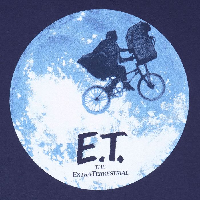 Camiseta de Manga Corta E.T. Moon Silhouette Azul Unisex 2