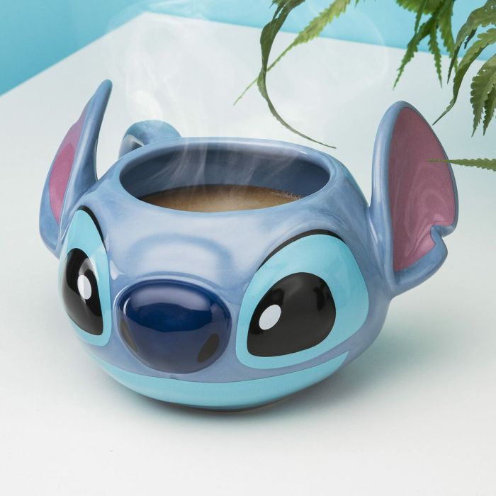 Taza Mug Stitch PP10506LS Azul Cerámica 3D 450 ml 3