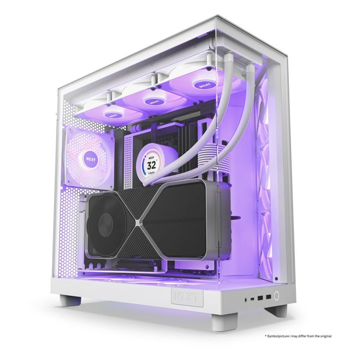 Caja Semitorre ATX NZXT H6 Air Flow Blanco 7