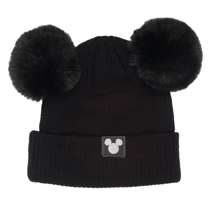 Gorro Mickey Mouse Double Pom Negro 1