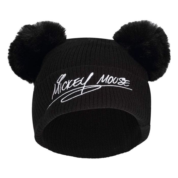 Gorro Mickey Mouse Double Pom Negro