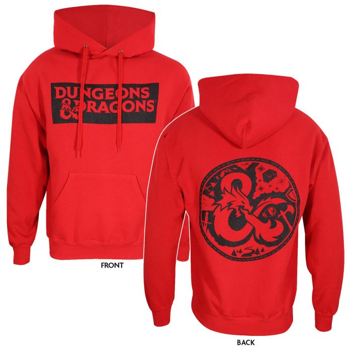 Sudadera con Capucha Unisex Dungeons & Dragons Logo Rojo 5