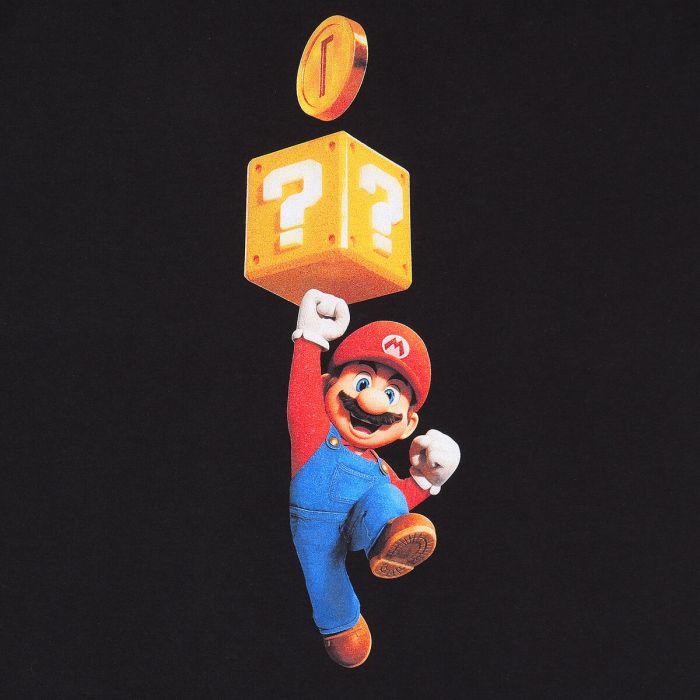 Camiseta de Manga Corta Super Mario Mario Coin Negro Unisex 2