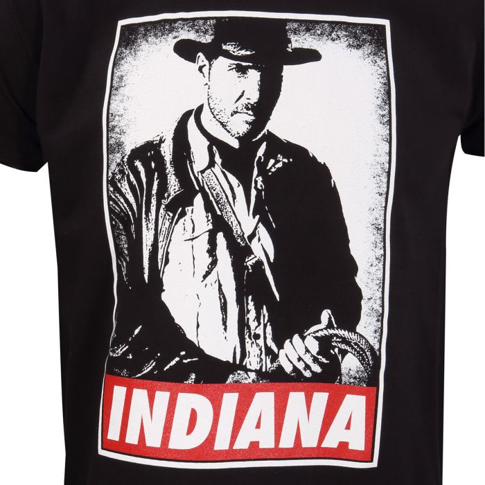 Camiseta de Manga Corta Indiana Jones Indy Negro Unisex 2