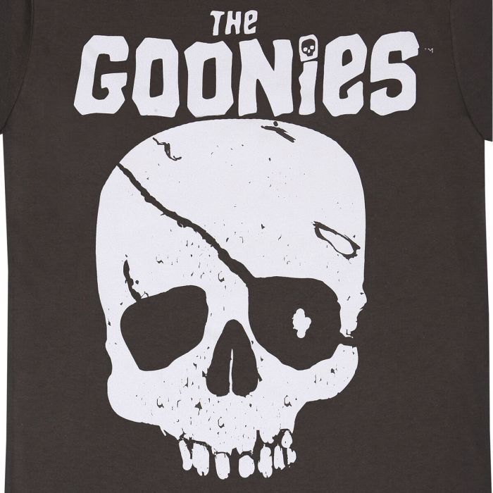 Camiseta de Manga Corta The Goonies Skull & Logo Grafito Unisex 2