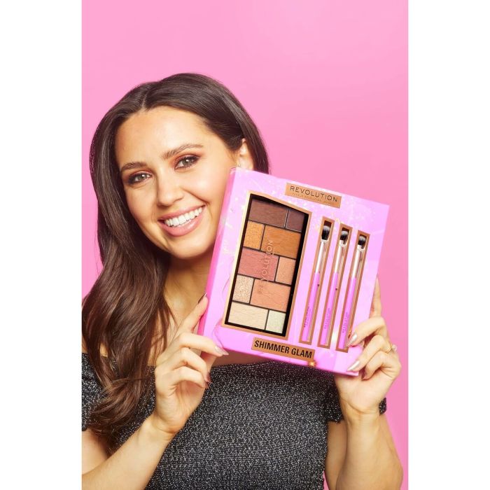 Set de Maquillaje Revolution Make Up Shimmer Glam 4 Piezas 1 Set de Maquillaje Revolution Make Up Shimmer Glam 4 Piezas 1
