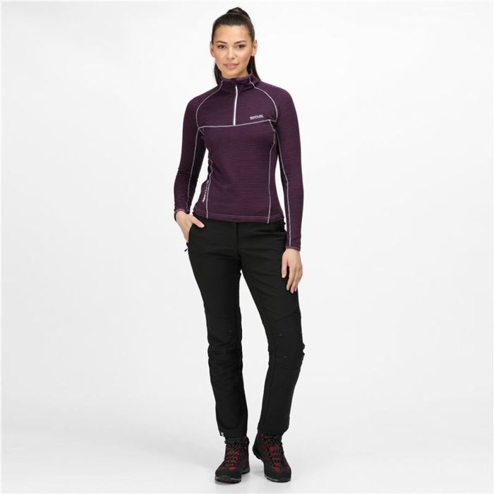 Camiseta de Manga Larga de Mujer Regatta Yonder Half-Zip Púrpura 2