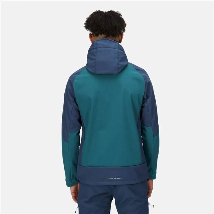 Chaqueta Deportiva para Hombre Regatta Hewitts VII Azul Verde Capucha 2