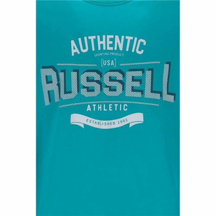 Camiseta de Manga Corta Hombre Russell Athletic Amt A30081 Aguamarina 2
