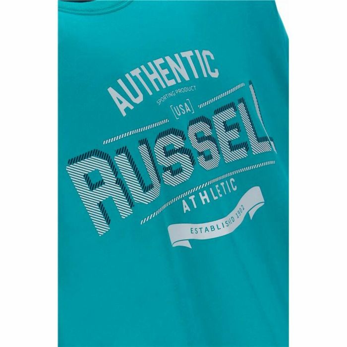 Camiseta de Manga Corta Hombre Russell Athletic Amt A30081 Aguamarina 1