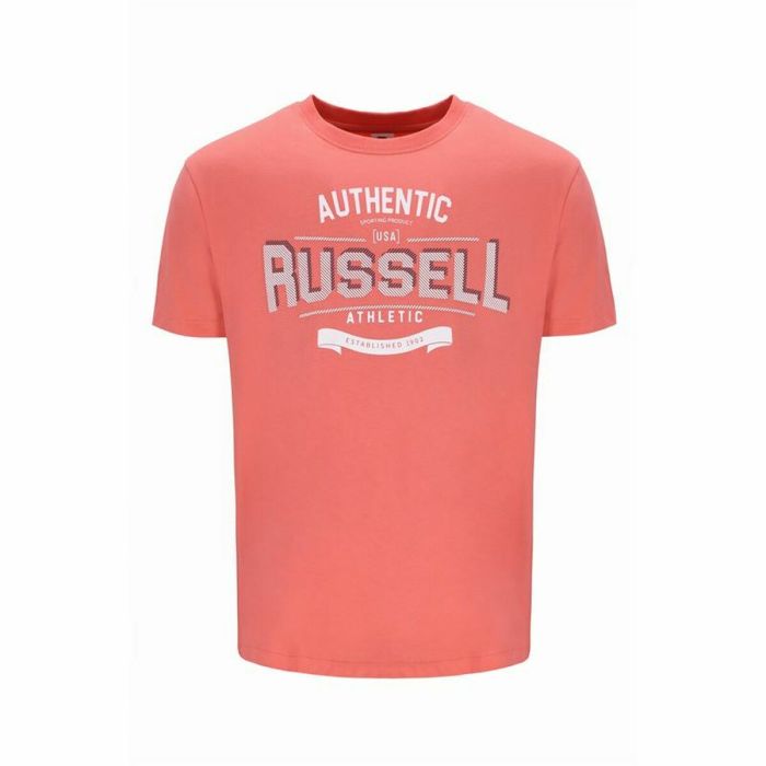 Camiseta de Manga Corta Hombre Russell Athletic Amt A30081 Naranja Coral