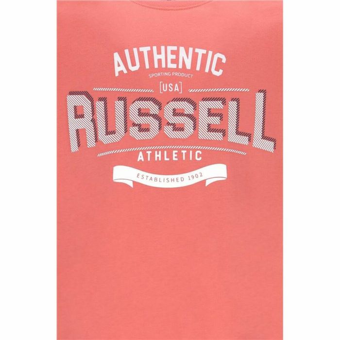 Camiseta de Manga Corta Hombre Russell Athletic Amt A30081 Naranja Coral 2
