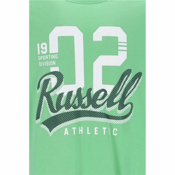 Camiseta de Manga Corta Hombre Russell Athletic Amt A30101 Verde Verde Claro 2