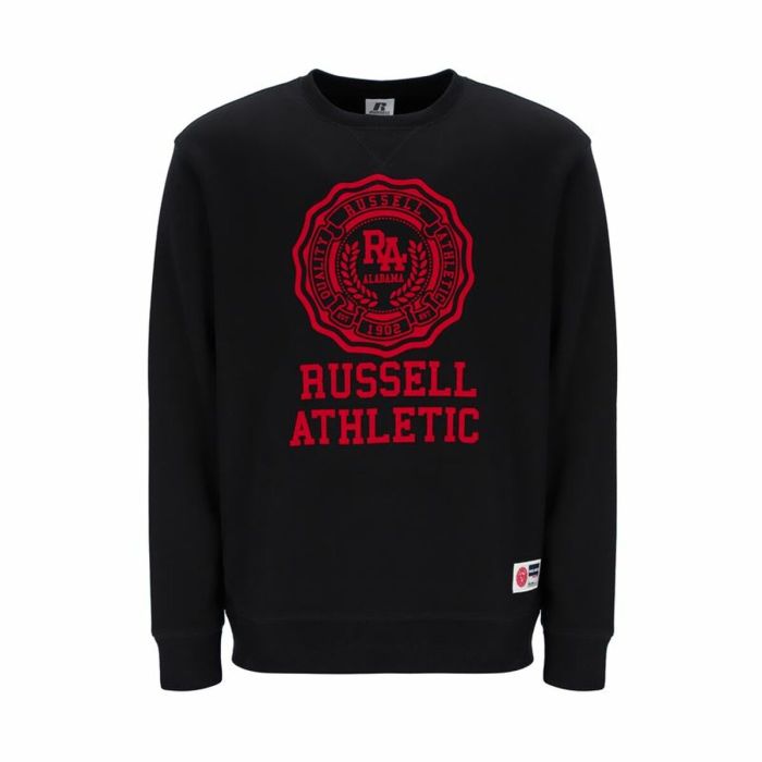 Sudadera sin Capucha Hombre Russell Athletic Ath Rose Negro