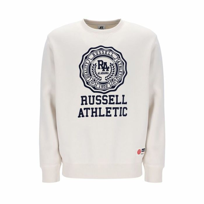 Sudadera sin Capucha Hombre Russell Athletic Ath Rose Blanco