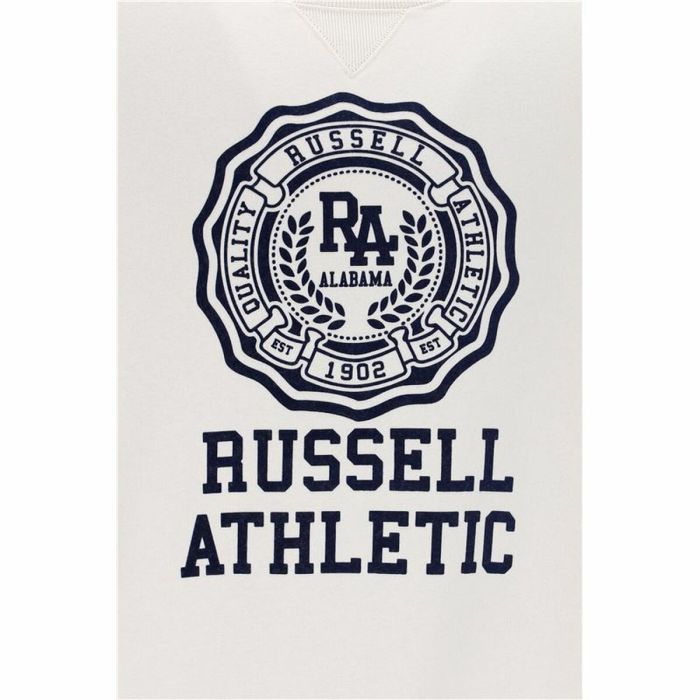 Sudadera sin Capucha Hombre Russell Athletic Ath Rose Blanco 1