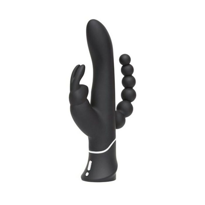 Vibrador Conejito Triple Curva Happy Rabbit 01253 Negro