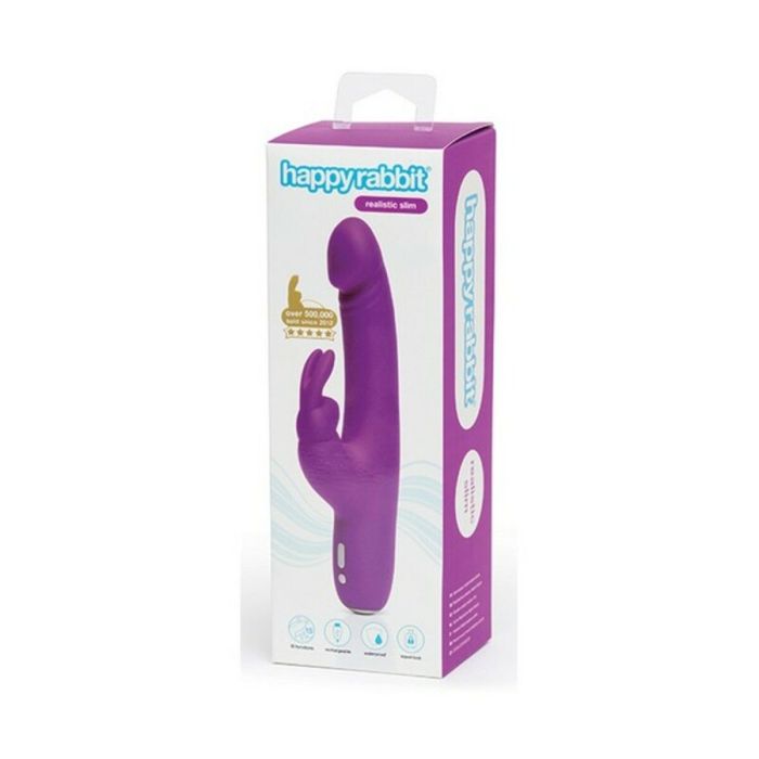 Vibrador Conejito Slimline Realista Happy Rabbit 05862 1