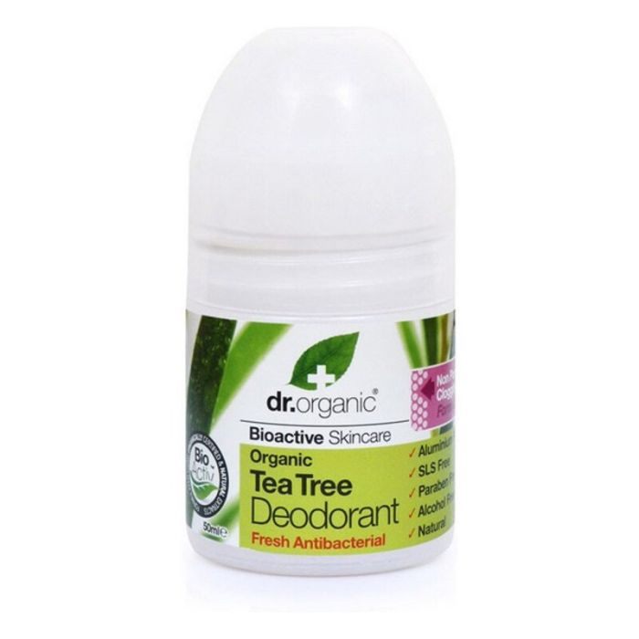 Desodorante Roll-On Dr.Organic Árbol de té (50 ml)