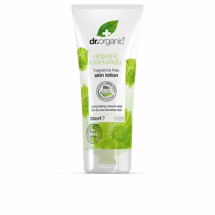Dr. Organic Loción Corporal de Caléndula 200ml para Piel Seca y Sensible con Aloe Vera y Jengibre – Hidratación 24H Sin Fragancia Dr. Organic Loción Corporal de Caléndula 200ml para Piel Seca y Sensible con Aloe Vera y Jengibre – Hidratación 24H Sin Fragancia
