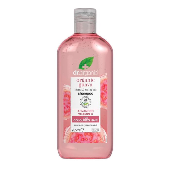 Dr. Organic Champú Guayaba para Cabello Teñido: Realza Color, Volumen y Brillo, Sin Sulfatos ni Siliconas 265 ml
