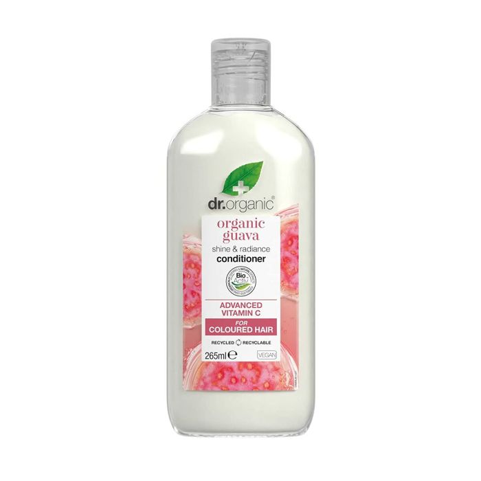 Dr. Organic Acondicionador Guayaba Hidratante, Nutritivo y Suavizante. Para Cabello Teñido, Seco, con Mechas. Vegano 265ml