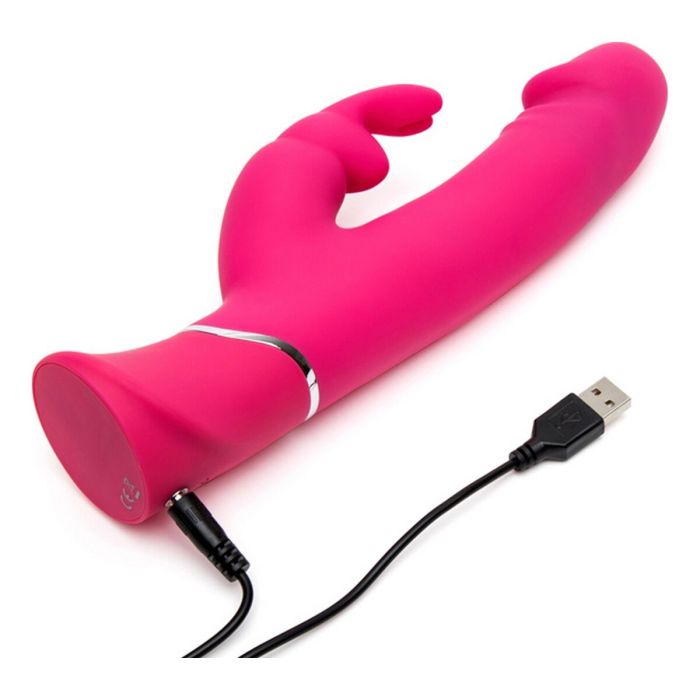 Vibrador Realistic Dual Density Happy Rabbit Rosa 3