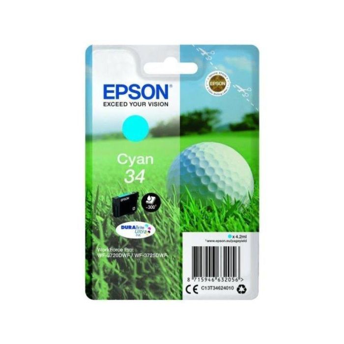 Consumibles Epson Tinta Cian 34 Durabrite