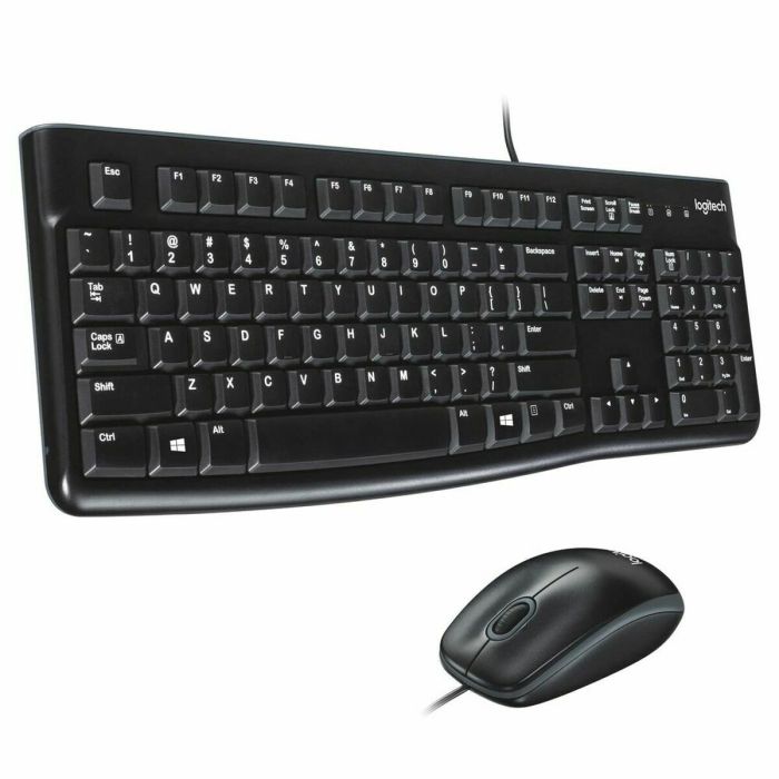 Teclado Logitech Desktop MK120 QWERTY Negro Portugués