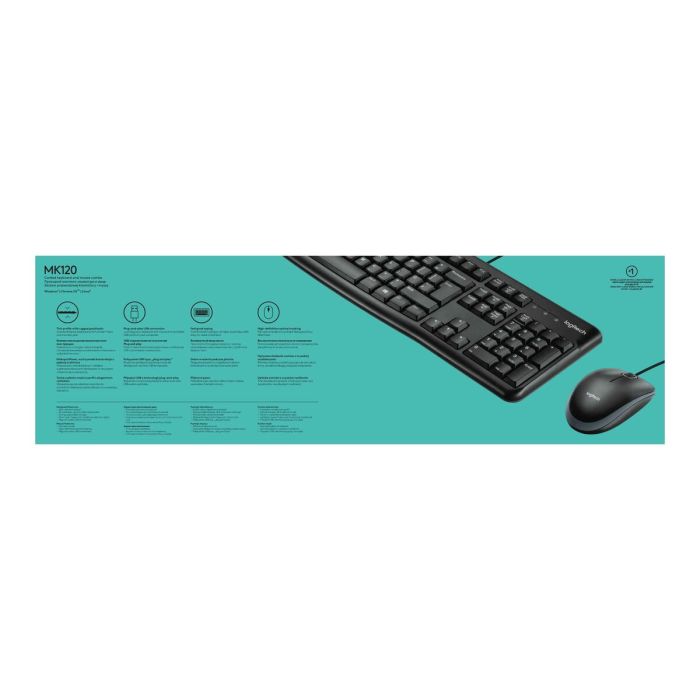 Teclado Logitech Desktop MK120 Negro QWERTY Portugués 4