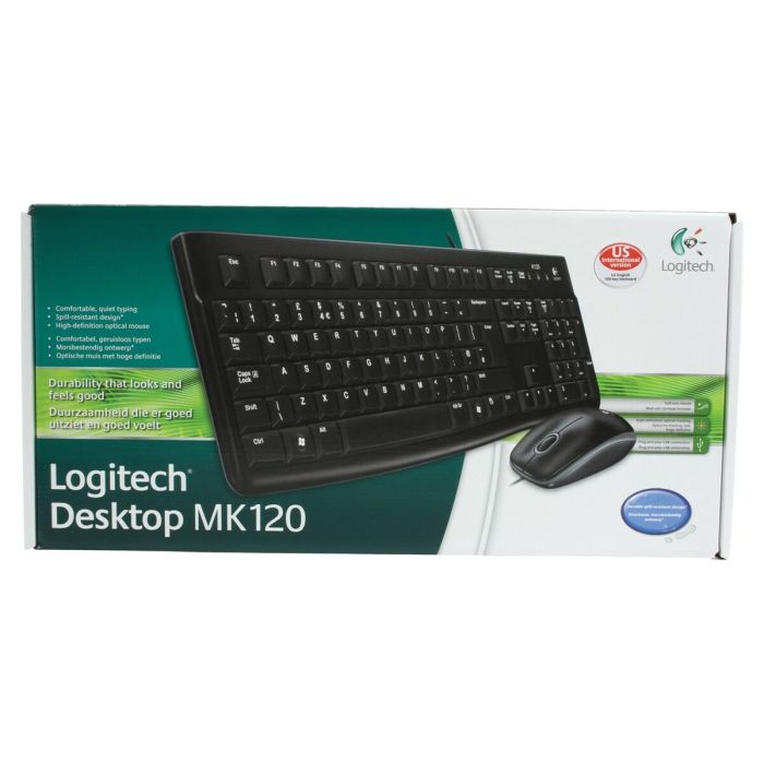 Teclado Logitech LGT-MK120-US Negro Holandés QWERTY 9 Teclado Logitech LGT-MK120-US Negro Holandés QWERTY 9