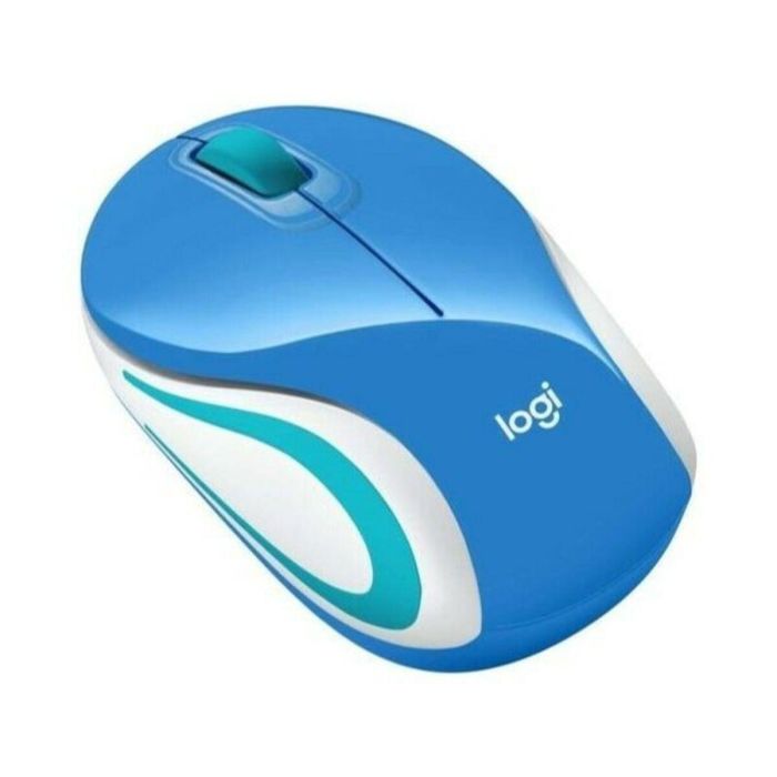 Ratón Inalámbrico Óptico Logitech LGT-M187BU Azul 1000 dpi 3