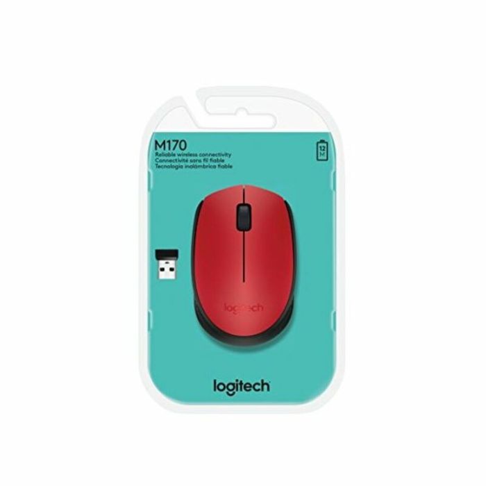 Ratón Inalámbrico Logitech M171 1000 dpi Rojo 1000 dpi 2